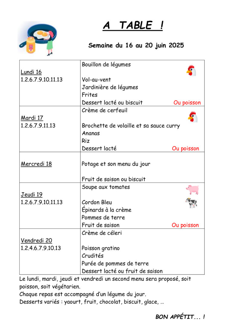 Du 16 au 20/06/2025