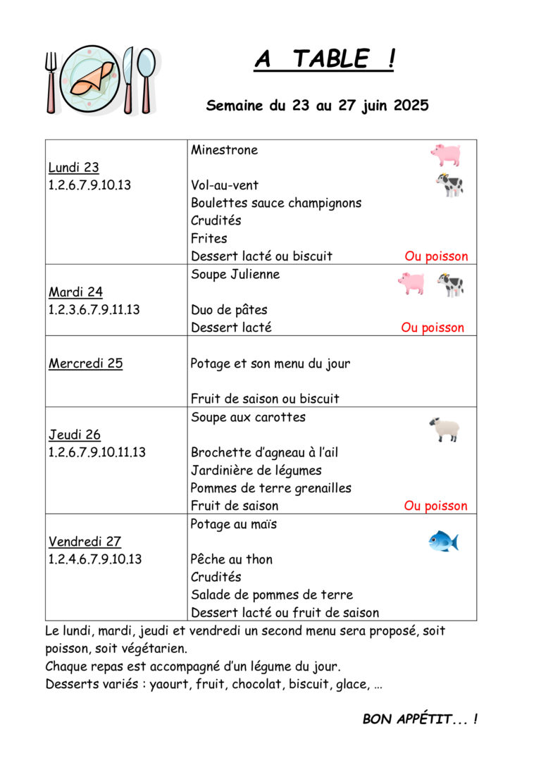 Du 23 au 27/06/2025